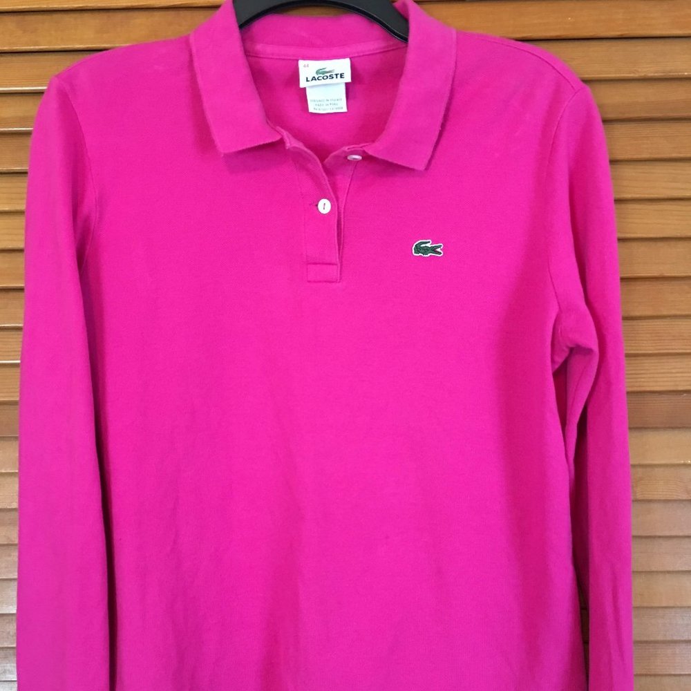 Lacoste Women's Pink Polo Shirt size 44 EUC
